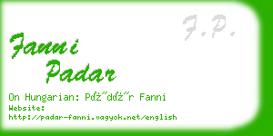 fanni padar business card